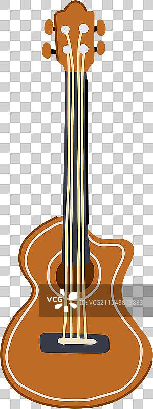 弹奏尤克里里卡通人物图片素材