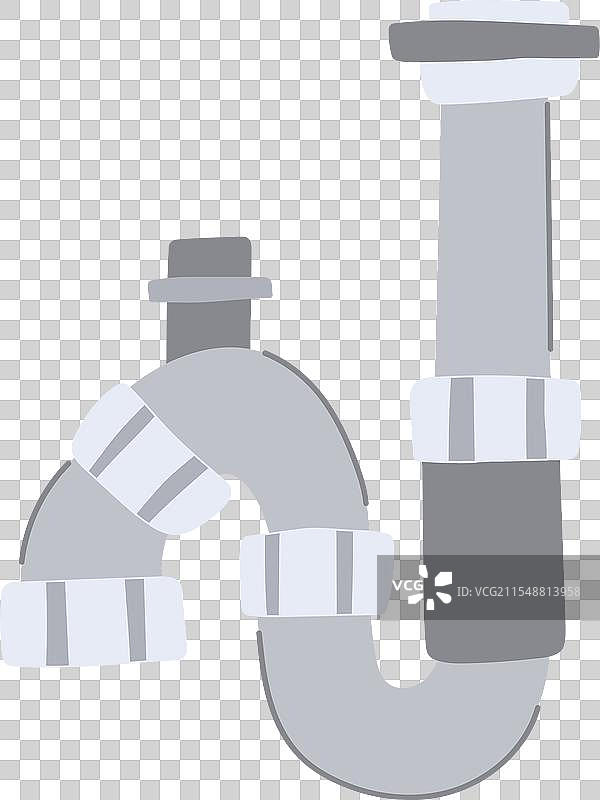 废水排水管道的气味陷阱卡通图图片素材