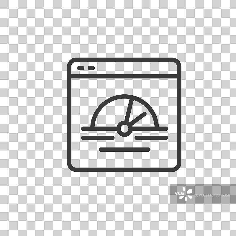 互联网速度测试图标，线条设计风格图片素材