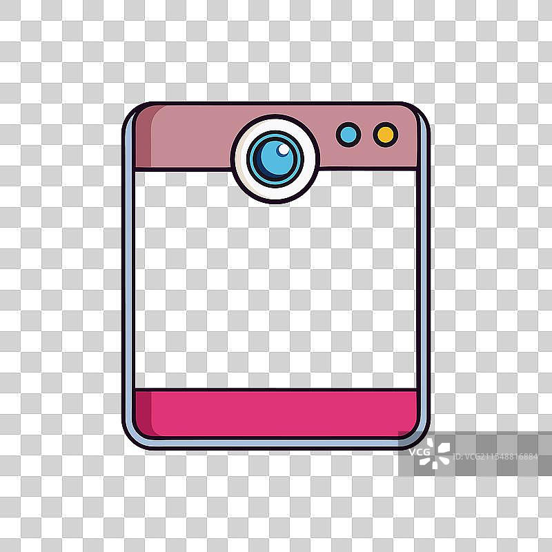 透明相机屏幕的照片框边框图片素材