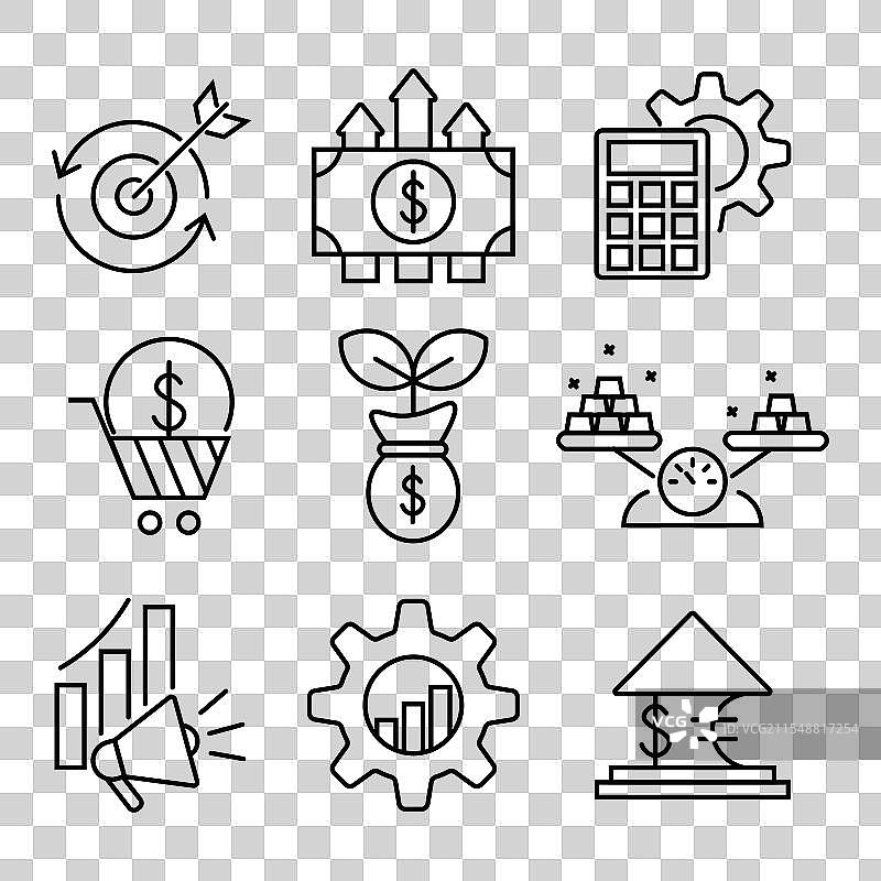 金融图标集合图片素材