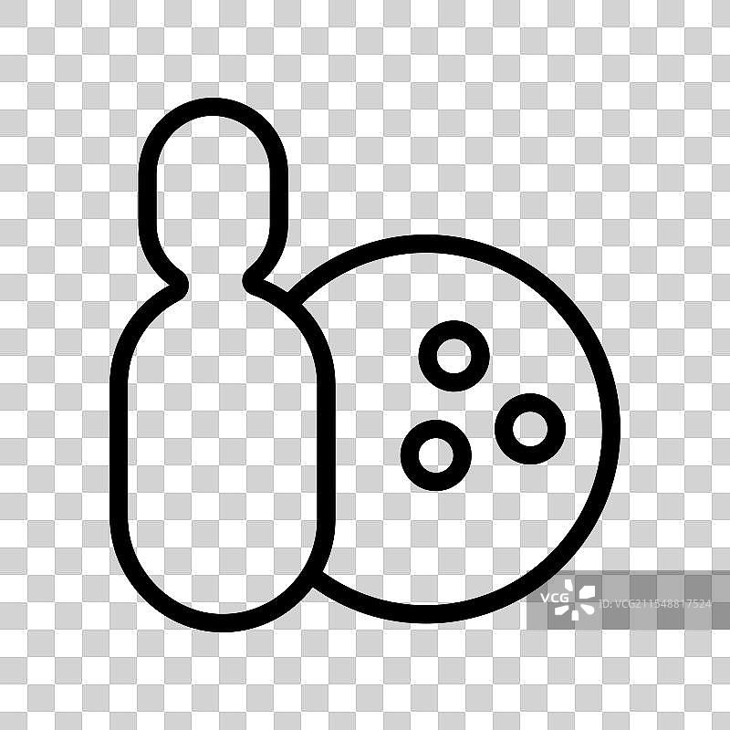 漂亮的保龄球瓶球图标设计图片素材