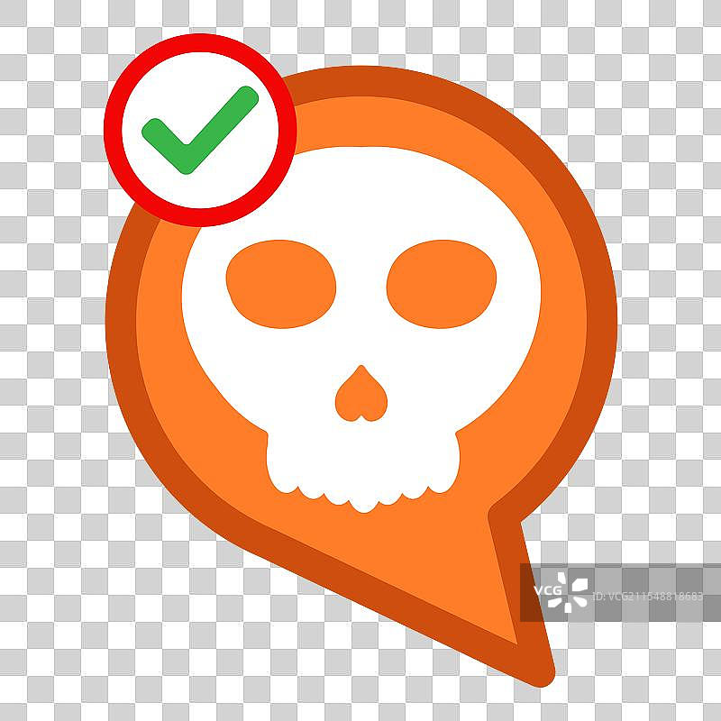 带有骷髅图标的聊天气泡图片素材