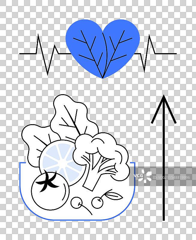 健康饮食与新鲜蔬菜相结合可以带来一个图片素材