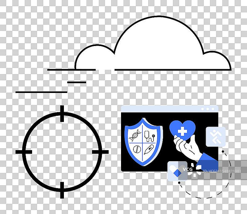 基于云的医疗服务与目标导向图片素材