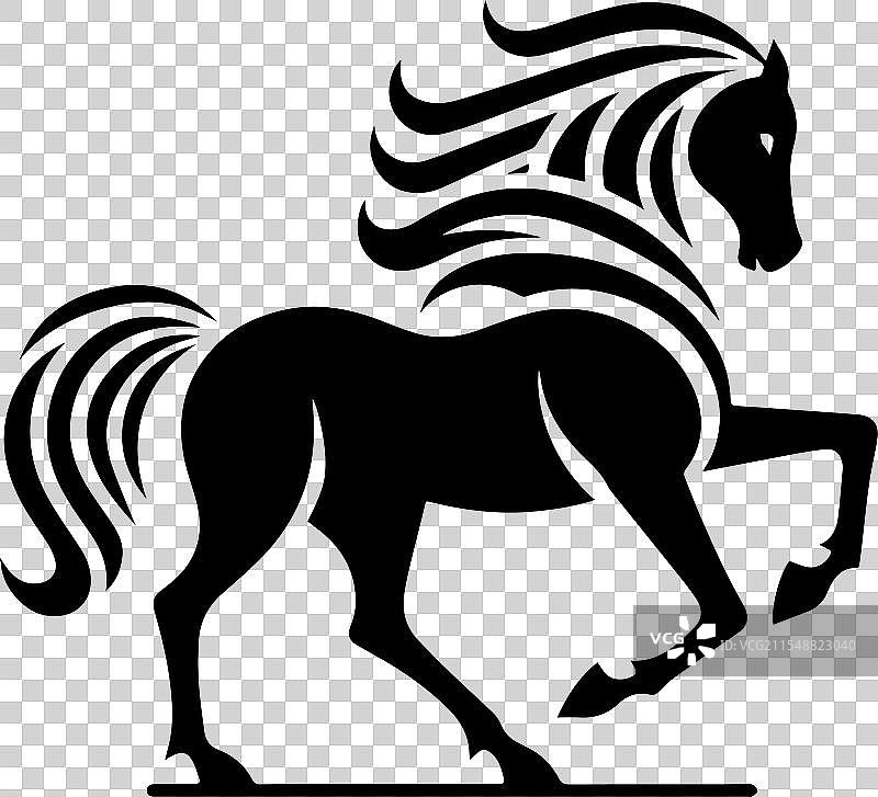 风格化的马剪影图片素材