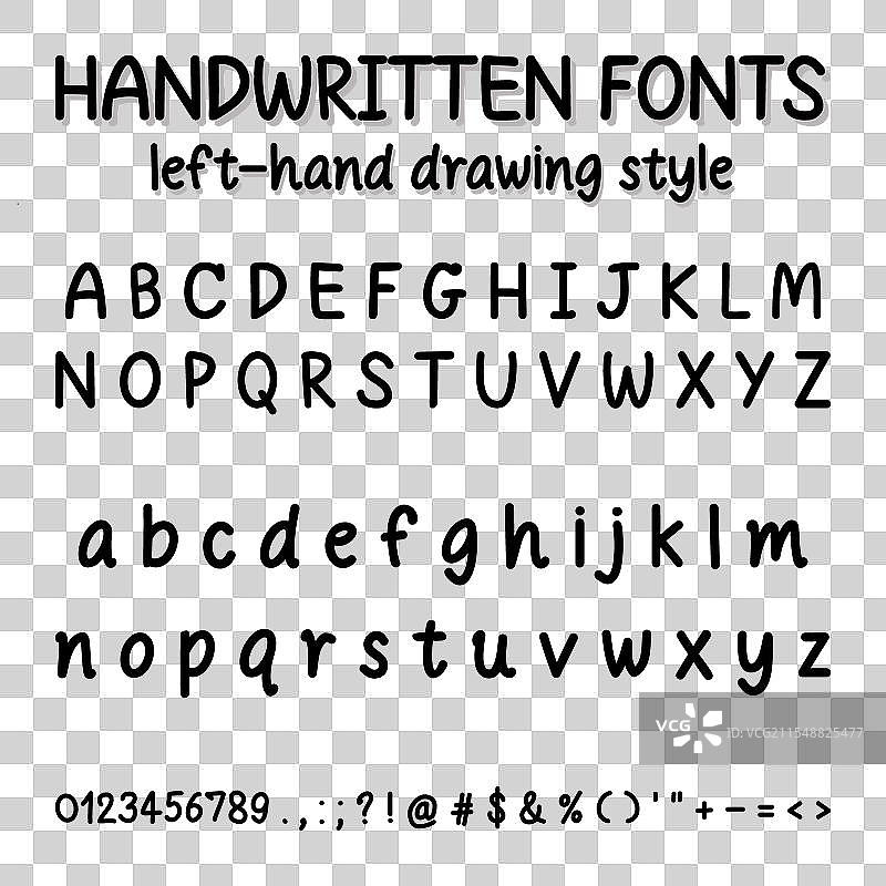 简单手写字体集图片素材