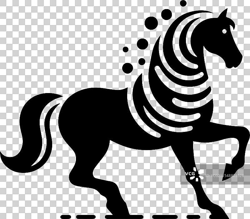 风格化的马剪影图片素材