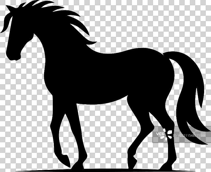 风格化的马剪影图片素材