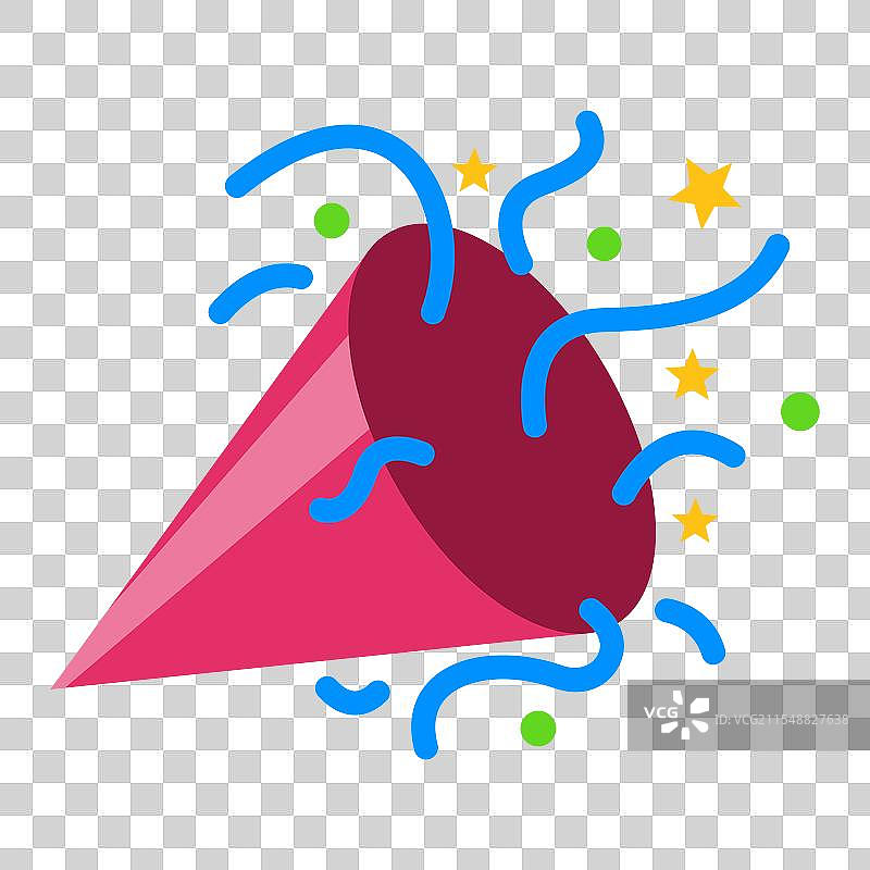 爆炸的派对拉炮与五彩纸屑图片素材