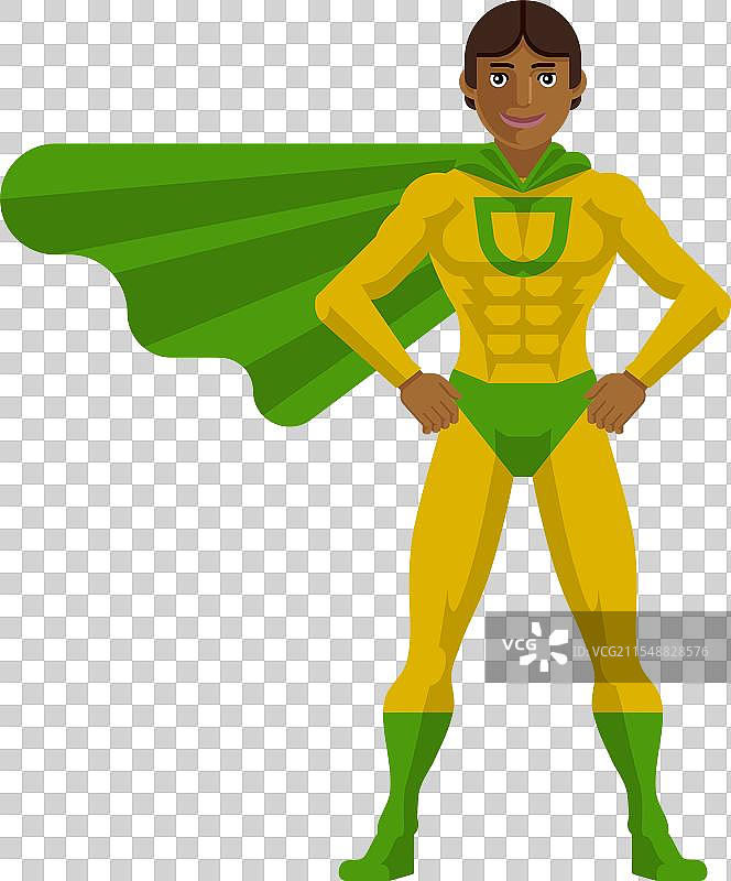 亚洲男性超级英雄卡通形象图片素材