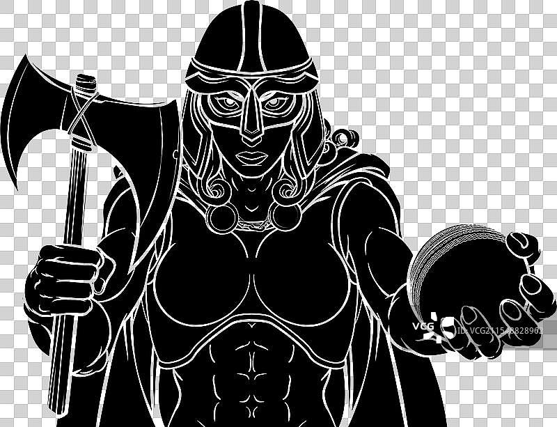 维京人、特洛伊人、凯尔特骑士、板球战士女性图片素材