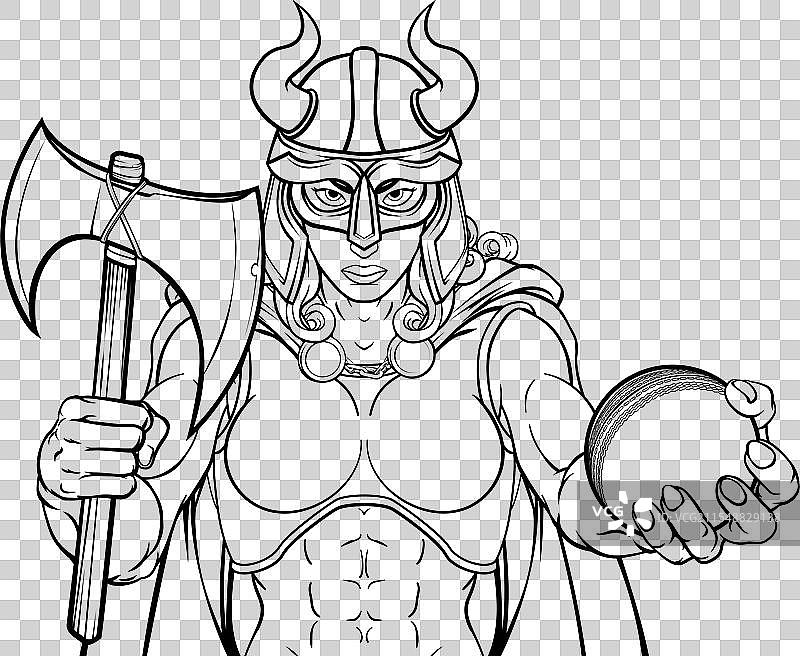 维京女战士，角斗士，板球女战士图片素材