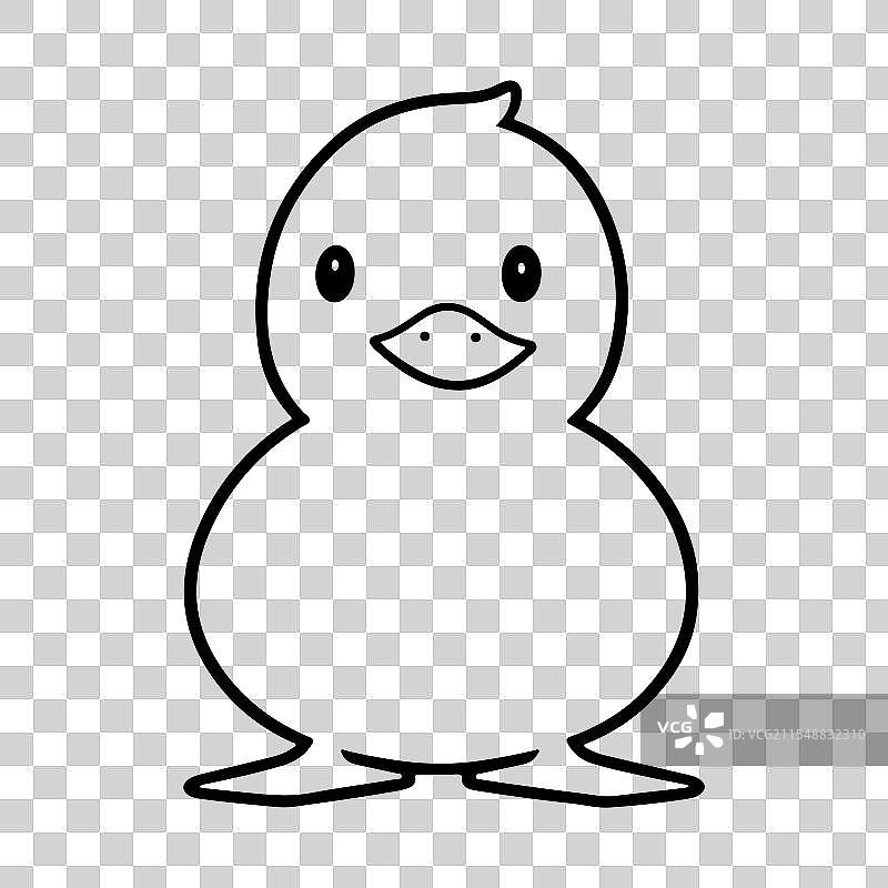 可爱的黑白鸭子图片素材