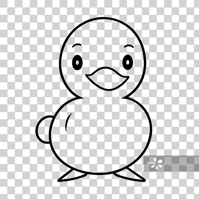 可爱的黑白鸭子图片素材