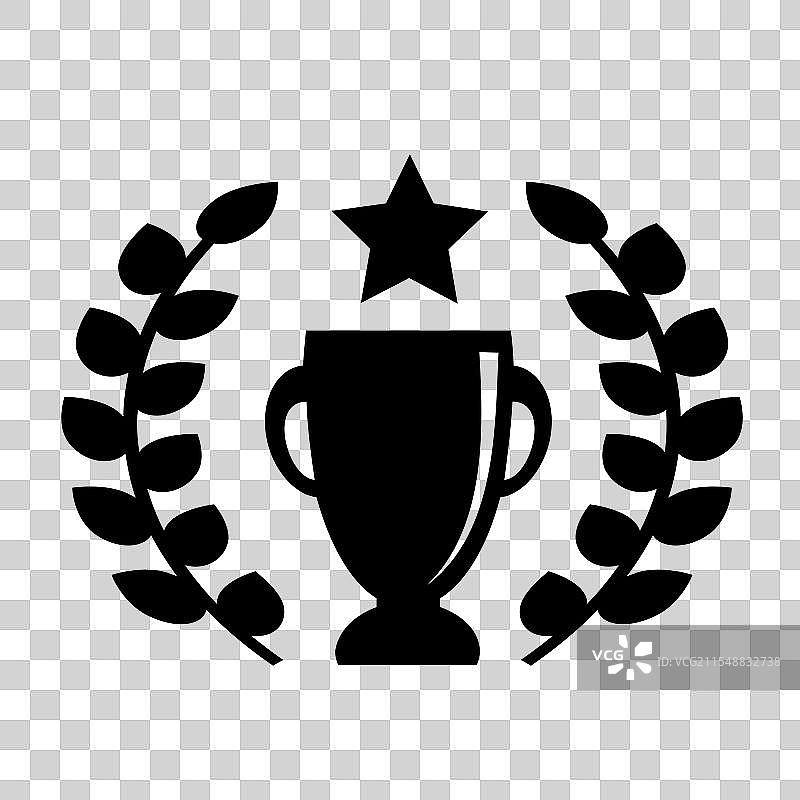 徽章杯标志和成就图片素材