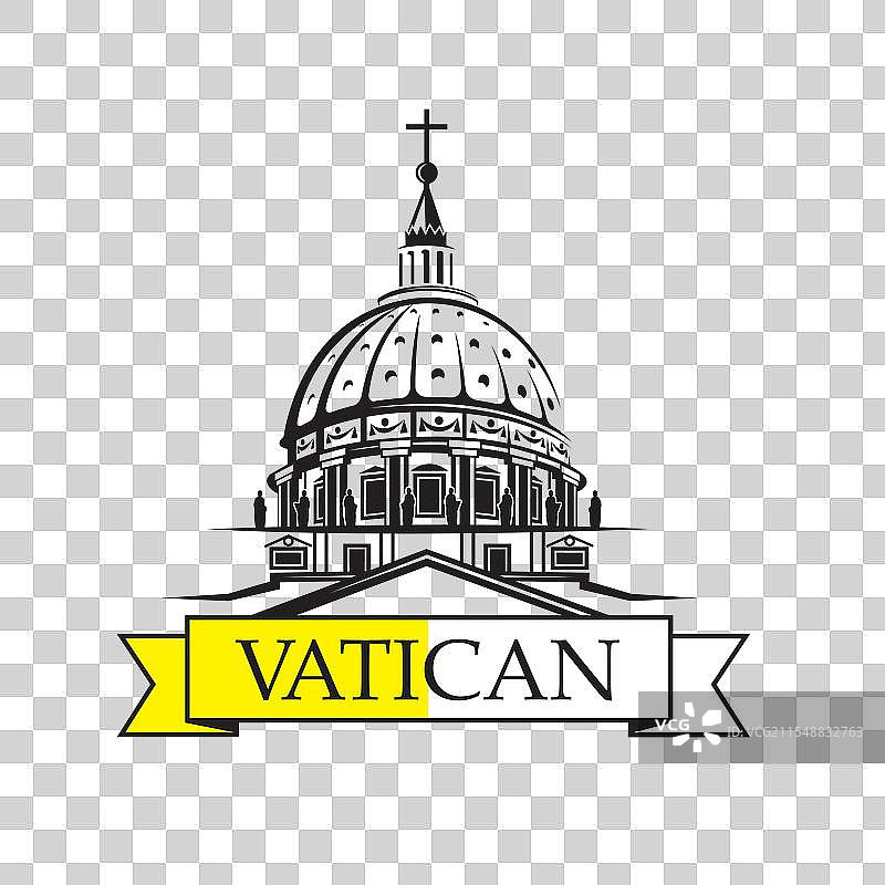 梵蒂冈的圣彼得大教堂图片素材