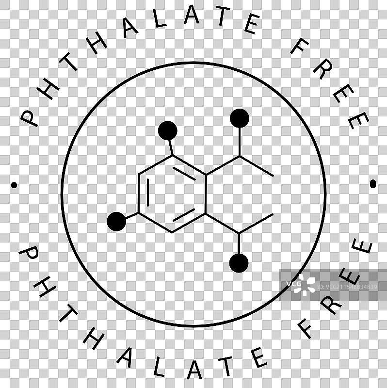 无邻苯二甲酸盐的生态化学配方图标设计图片素材