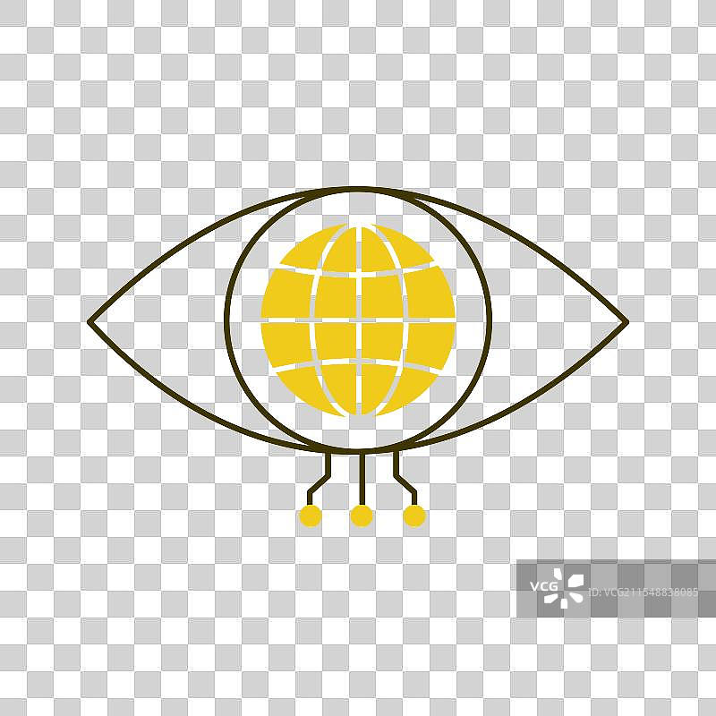 全球人工智能视觉图像识别图标图片素材