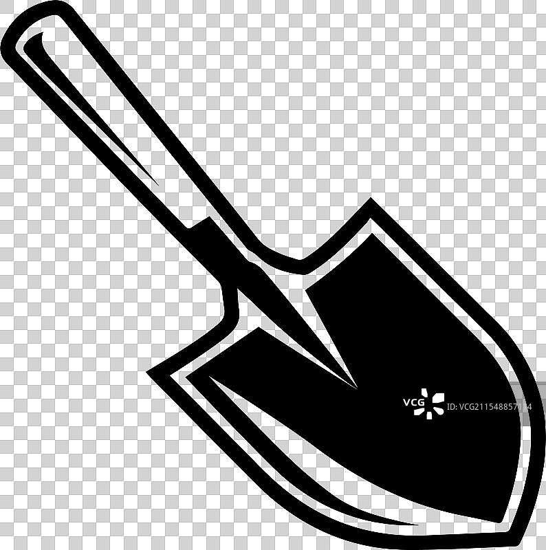 像工具一样的铲子，带有宽大的刀片图片素材