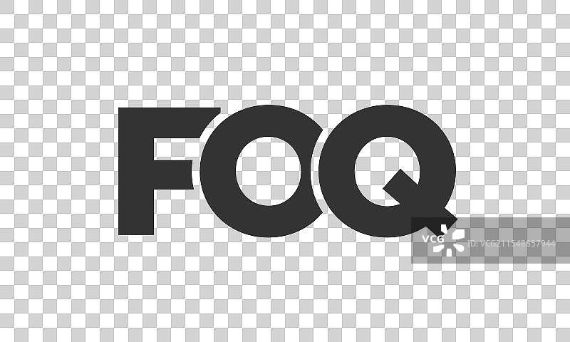 强大而现代的FOQ标志设计模板图片素材