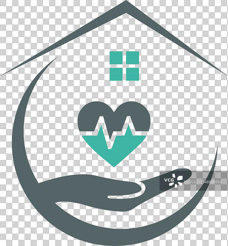 医疗心脏护理全球家庭健康十字架图片素材