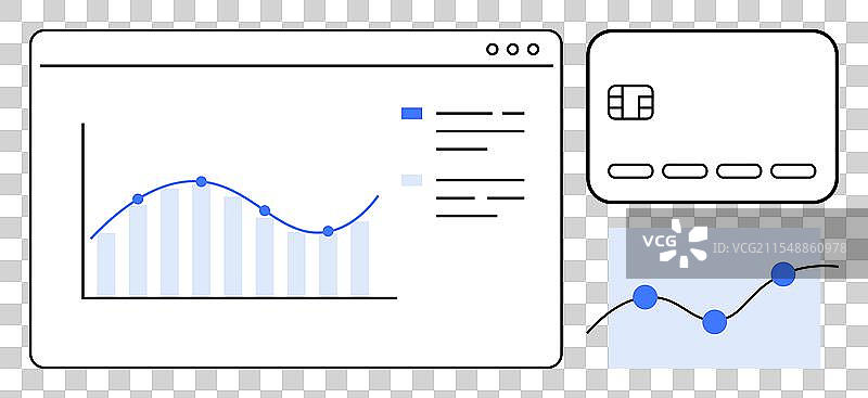 计算机上带有图表的财务数据分析图片素材