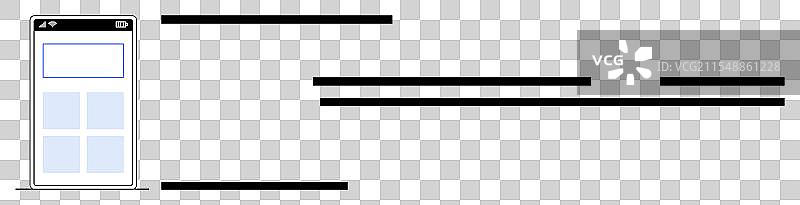 简化的智能手机界面，未标记图片素材