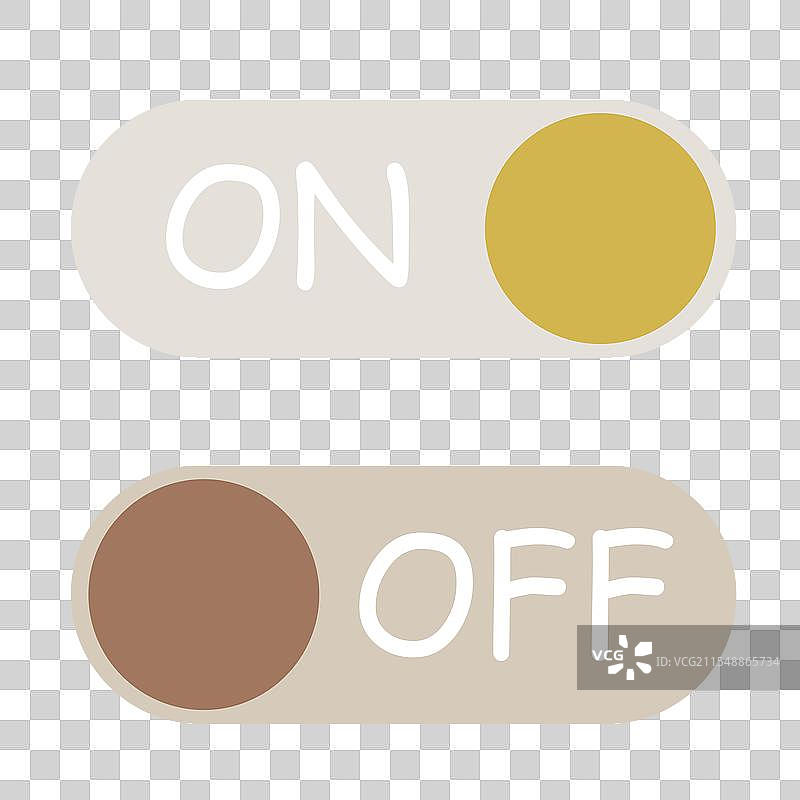 时尚大地色调的开关按钮图片素材