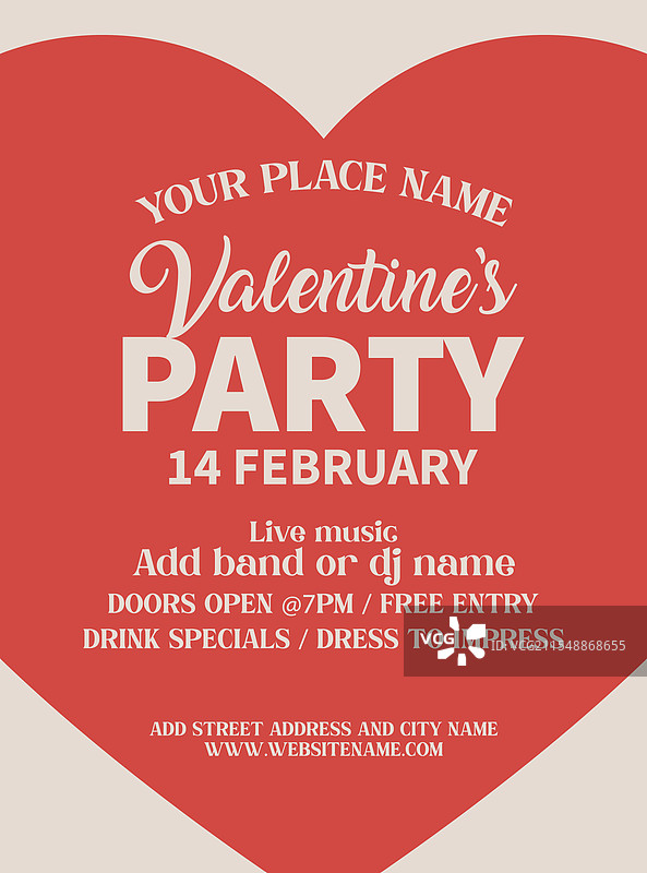 情人节派对宣传海报设计图片素材