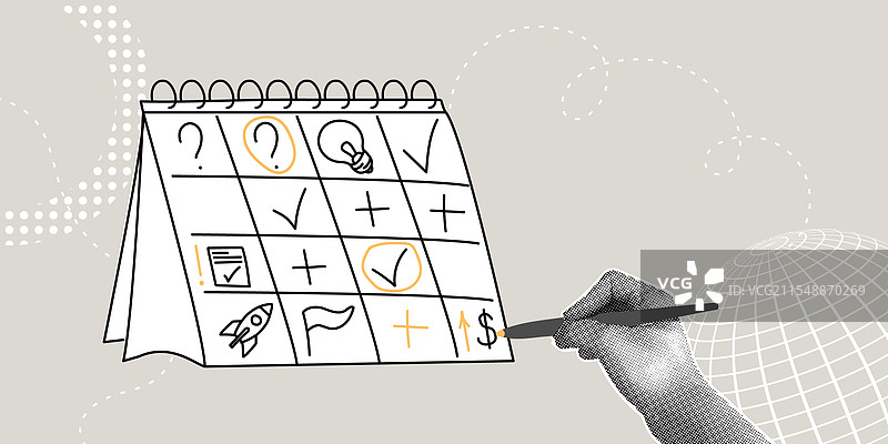 时尚的半色调拼贴概念笔记图片素材