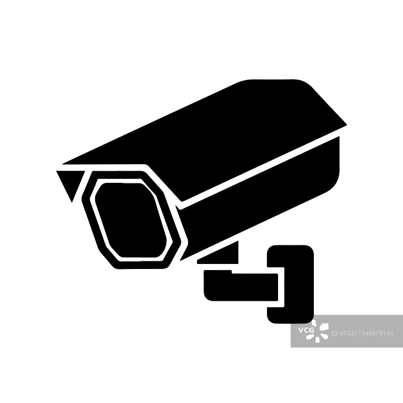 监控摄像头图标剪影艺术设计图片素材