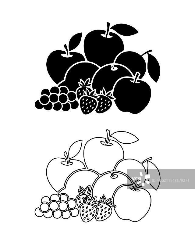 黑白色的应用程序集合图片素材
