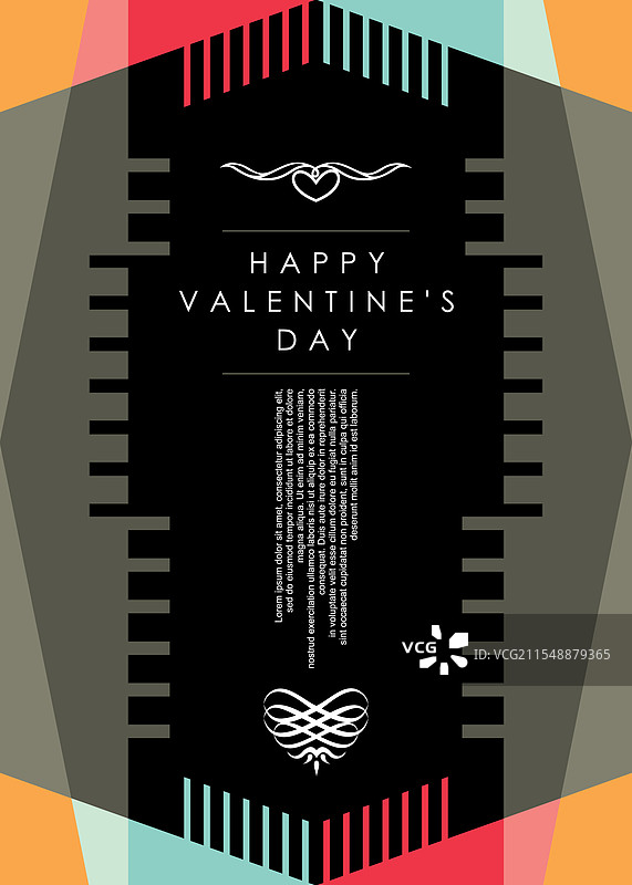 奢华的情人节贺卡设计图片素材