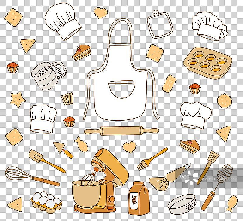 色彩缤纷的时尚烘焙系列图片素材