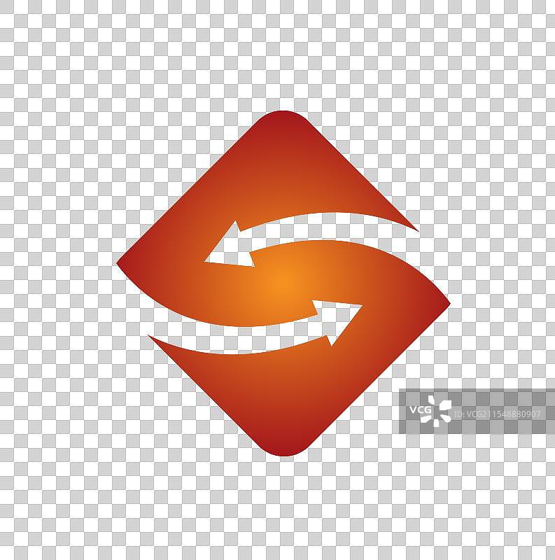 抽象方形箭头标志设计图片素材