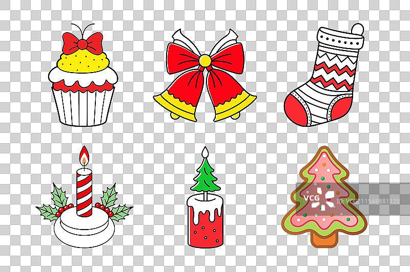 节日快乐圣诞图标集图片素材