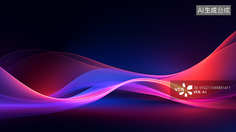 【AI数字艺术】粉紫色的曲线波浪背景图片素材