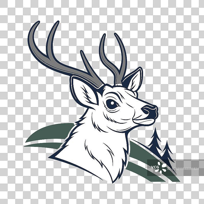 驯鹿面部标志图片素材