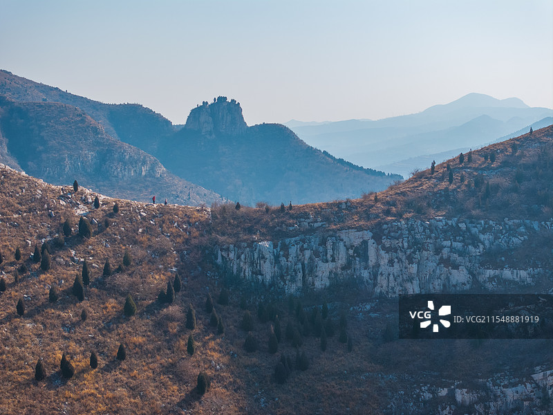 航拍济南兴隆山图片素材