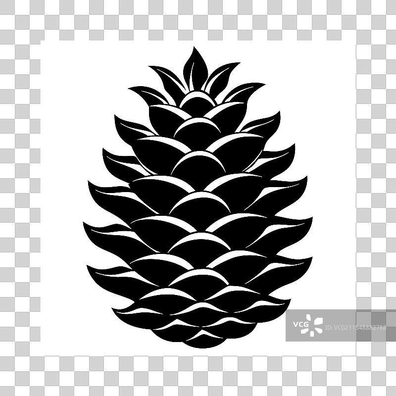 松果剪影图标风格图片素材