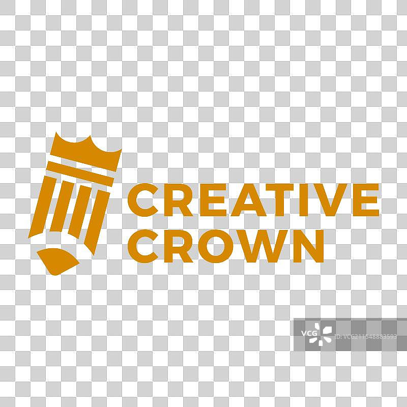 创意王冠扁平极简风格logo设计图片素材