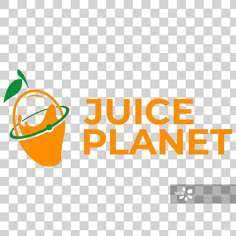 果汁星球扁平极简风格标志设计图片素材