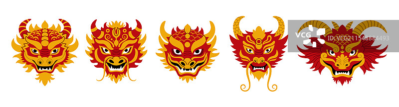 中国传统节日的龙面具图片素材