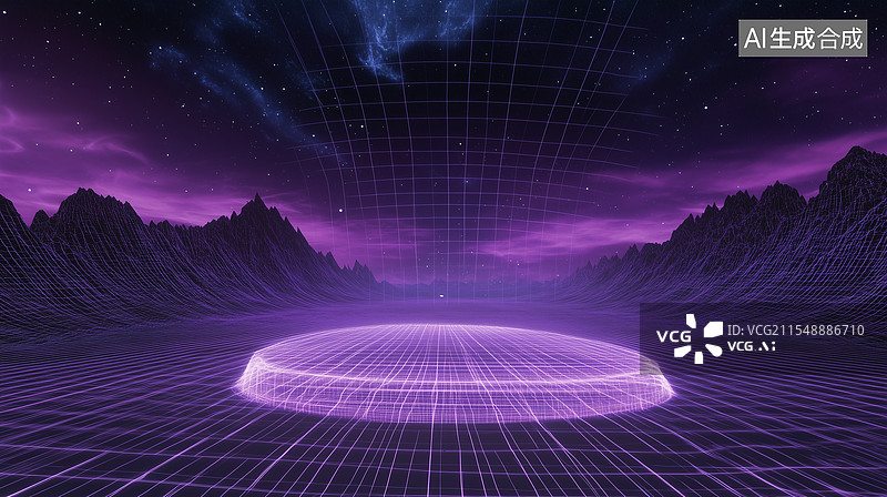 【AI数字艺术】史瓦西几何视界照明图片素材