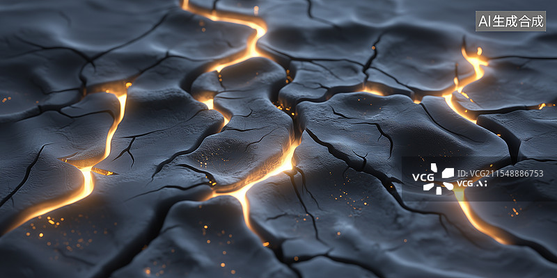【AI数字艺术】生物发光静脉网络图片素材
