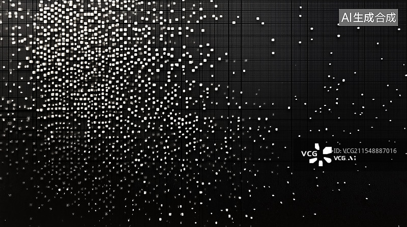 【AI数字艺术】量子点矩阵图片素材