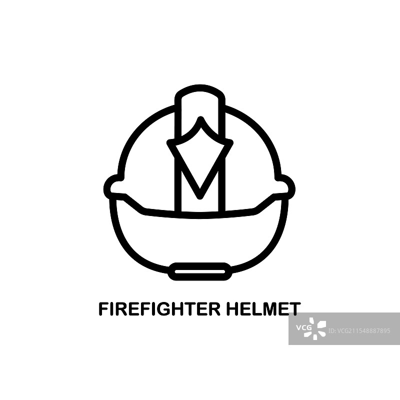 消防员头盔 野火 灾难 线条图标图片素材