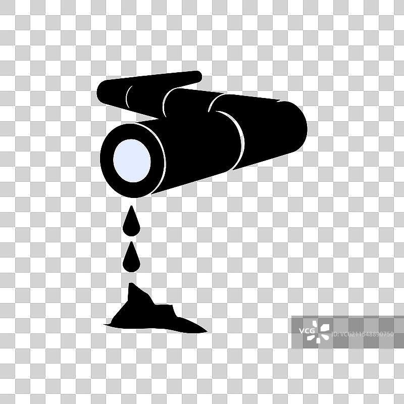 漏水管道的简单图标图片素材