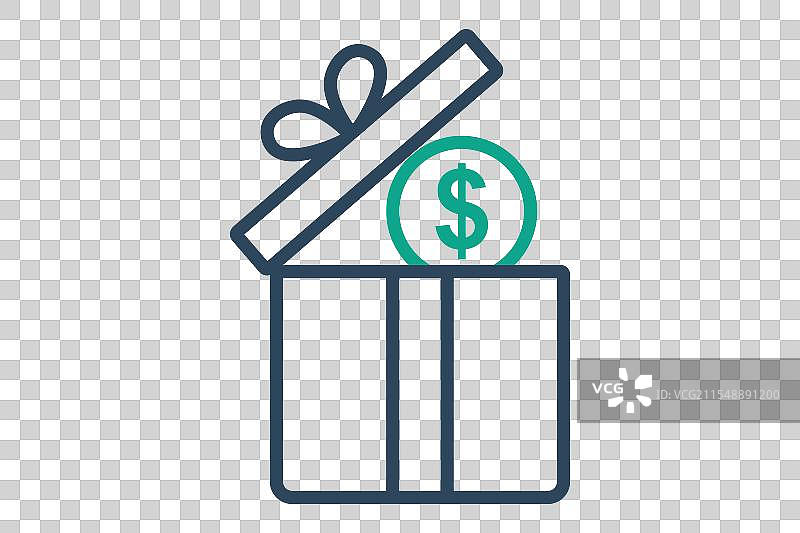 激励图标 线条图标风格 礼品盒与图片素材